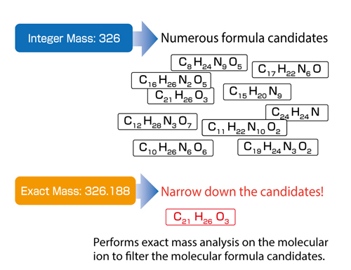 Exact Mass Analysis of Molecular Ions
