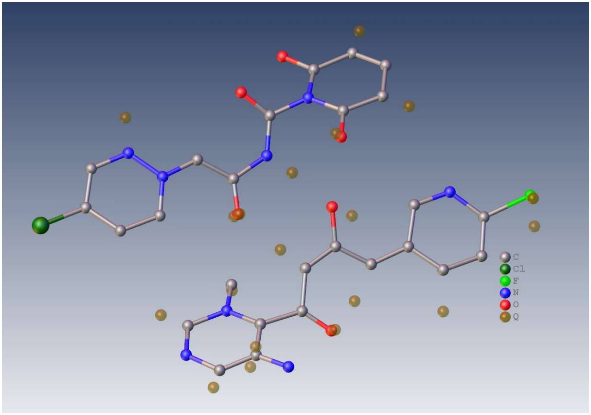 Initial structure model of Diflubenzuron, Electron diffraction structural analysis, XtaLAB Synergy-ED