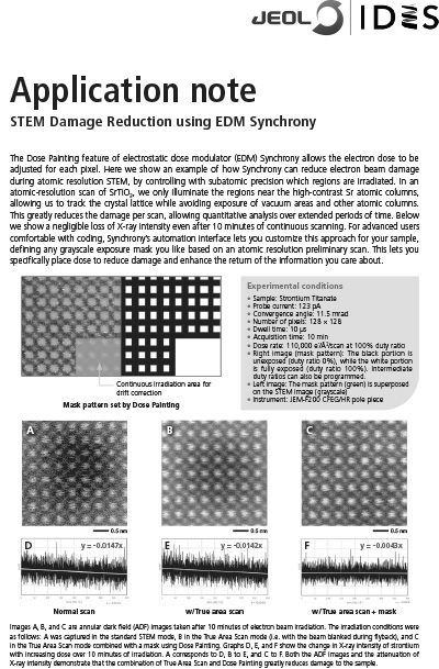 STEM Damage Reduction using EDM Synchrony